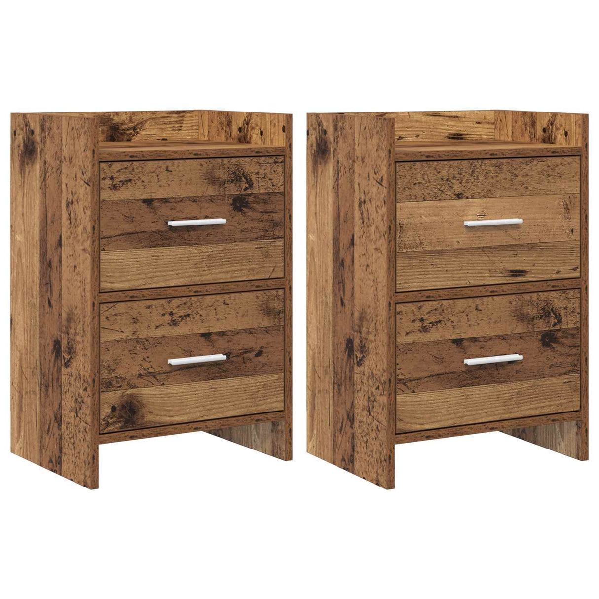 vidaXL Nachttafels Wit 40 x 30 x 60 cm Bewerkt hout