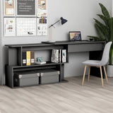 vidaXL Hoekbureau 200x50x76 cm bewerkt hout wit