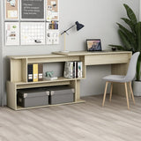 vidaXL Hoekbureau 200x50x76 cm bewerkt hout wit