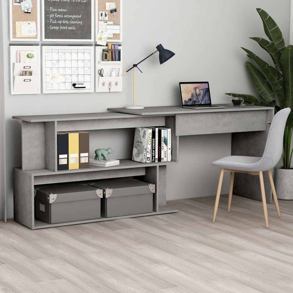 vidaXL Hoekbureau 200x50x76 cm bewerkt hout wit