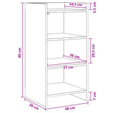 vidaXL Dressoir Wit 40 x 36 x 80 cm Bewerkt hout