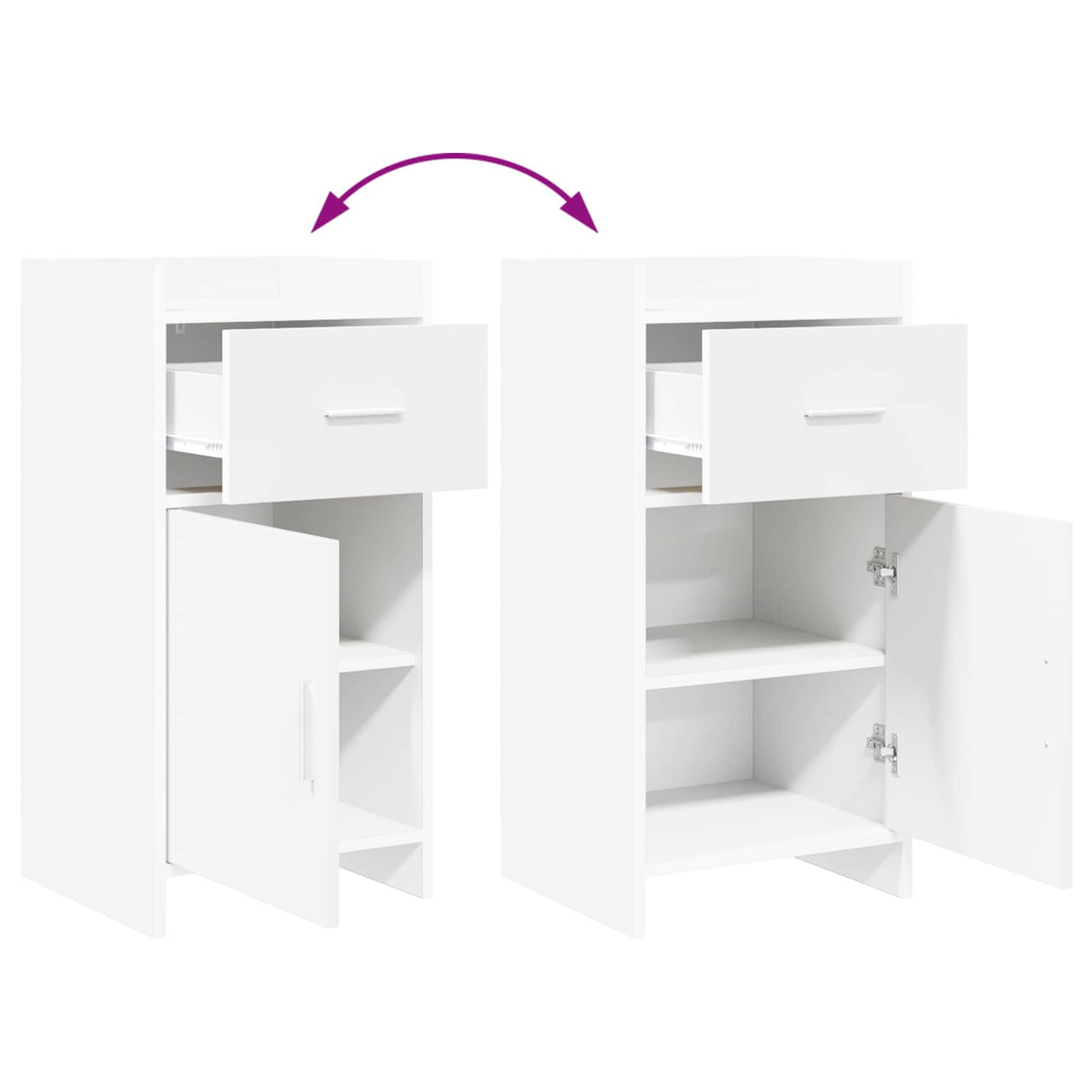 vidaXL Dressoir Wit 40 x 36 x 80 cm Bewerkt hout