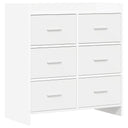 vidaXL Dressoir Wit 75 x 33 x 80 cm Bewerkt hout