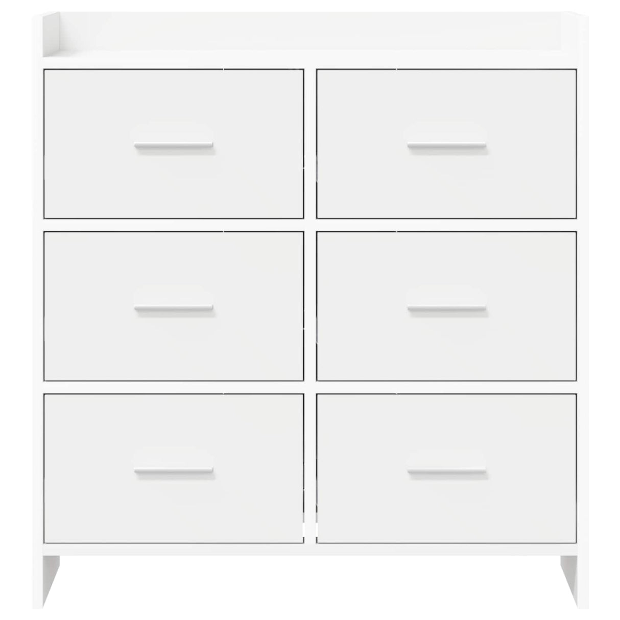 vidaXL Dressoir Wit 75 x 33 x 80 cm Bewerkt hout