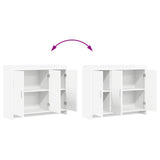 vidaXL Dressoir Wit 98,5 x 33 x 80 cm Bewerkt hout