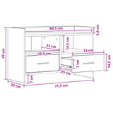 vidaXL TV Kast 71,5 x 33 x 47 cm Wit Bewerkt hout