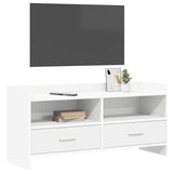 vidaXL TV Kast 100 x 33 x 47 cm Wit Bewerkt hout