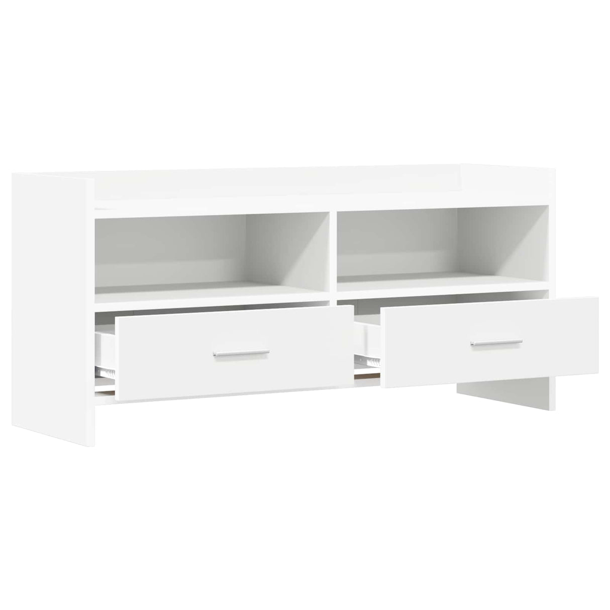 vidaXL TV Kast 100 x 33 x 47 cm Wit Bewerkt hout