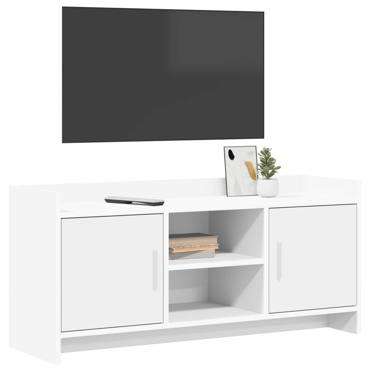 vidaXL TV Kast 102 x 33 x 47 cm Wit Bewerkt hout