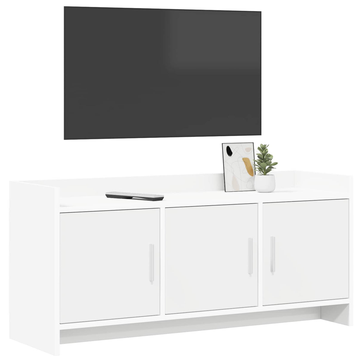vidaXL TV Kast 102 x 33 x 47 cm Wit Bewerkt hout