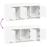 vidaXL TV Kast 102 x 33 x 47 cm Wit Bewerkt hout