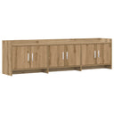 vidaXL TV Kast 168 x 33 x 47 cm Wit Bewerkt hout