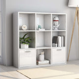vidaXL Boekenkast 98x30x98 cm bewerkt hout wit
