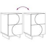 vidaXL Nightstand 2 pcs White 33.5 x 34.5 x 50 cm Engineered Wood