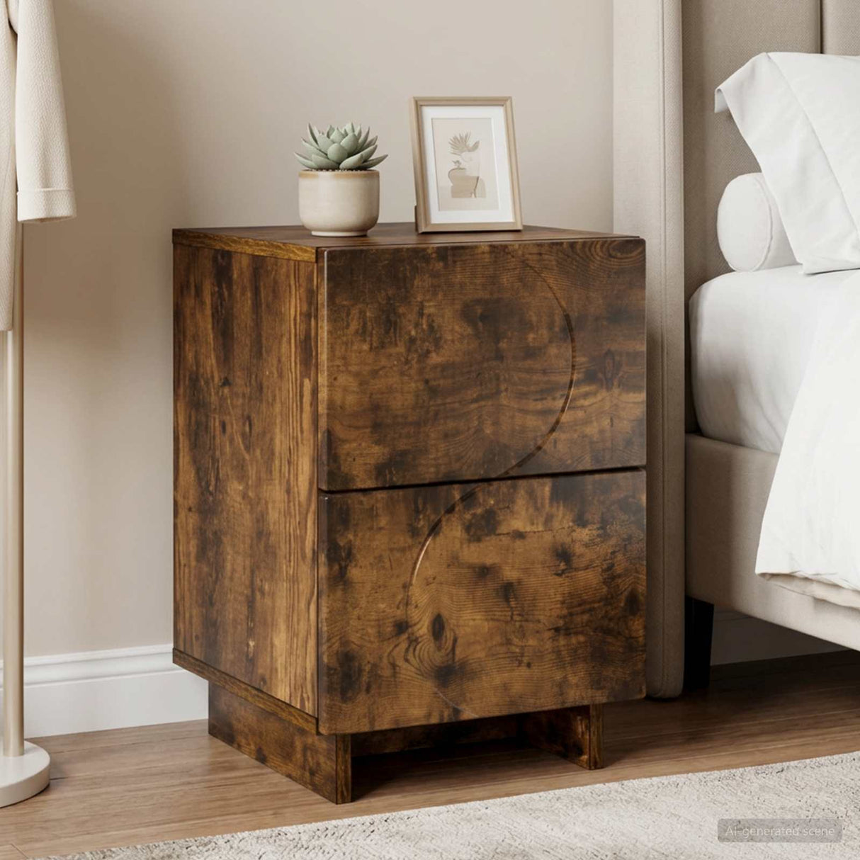 vidaXL Nightstand 2 pcs White 33.5 x 34.5 x 50 cm Engineered Wood