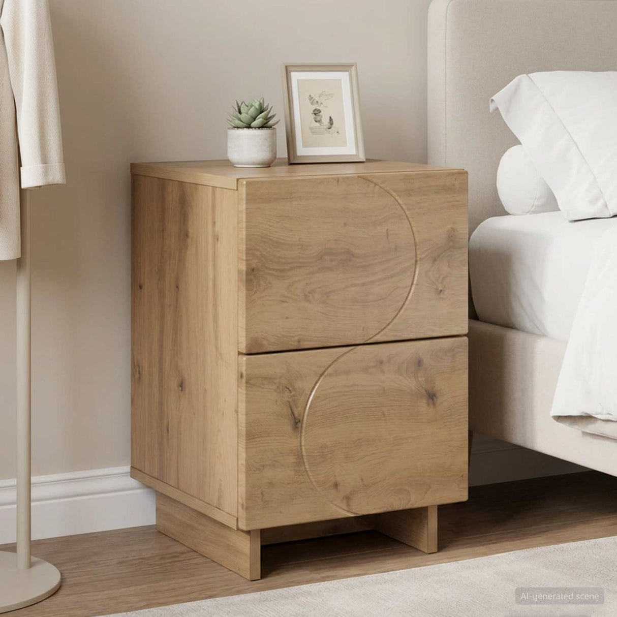 vidaXL Nightstand 2 pcs White 33.5 x 34.5 x 50 cm Engineered Wood