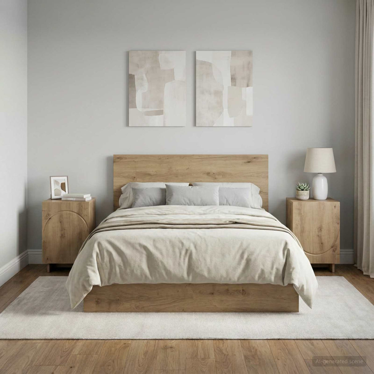 vidaXL Nachtkastje 2 pcs Gerookt eiken 33,5 x 34,5 x 50 cm