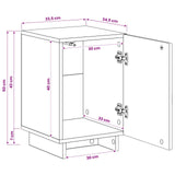 vidaXL Nachtkastje 2 pcs Gerookt eiken 33,5 x 34,5 x 50 cm