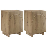 vidaXL Nachtkastje 2 pcs Gerookt eiken 33,5 x 34,5 x 50 cm