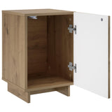 vidaXL Nachtkastje 2 pcs Gerookt eiken 33,5 x 34,5 x 50 cm