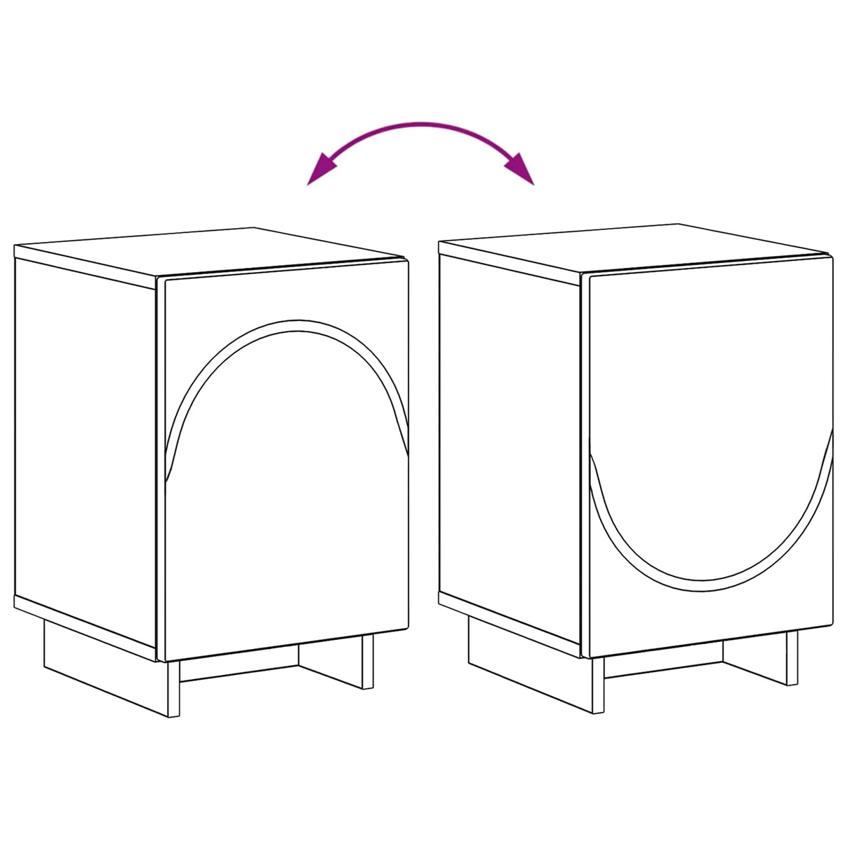 vidaXL Nachtkastje 2 pcs Gerookt eiken 33,5 x 34,5 x 50 cm