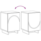 vidaXL Nachtkastje 2 pcs Gerookt eiken 33,5 x 34,5 x 50 cm