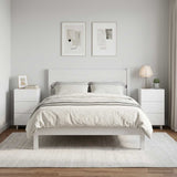 vidaXL Bedside Cabinet White 33.5x34.5x60 cm Engineered Wood