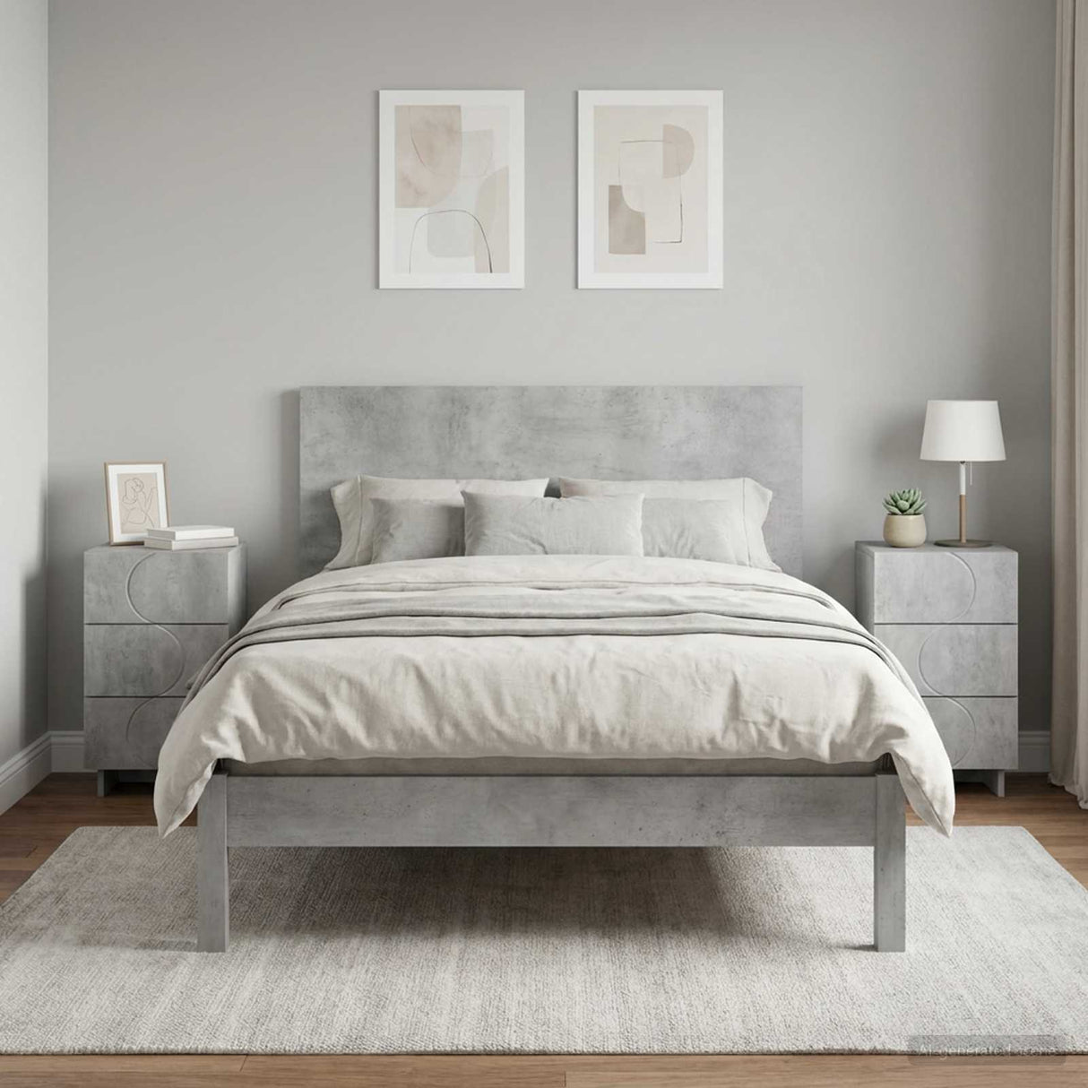 vidaXL Bedside Cabinet White 33.5x34.5x60 cm Engineered Wood