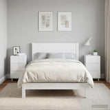 vidaXL Bedside Cabinet White 33.5x34.5x60 cm Engineered Wood