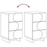vidaXL Bedside Cabinet White 33.5x34.5x60 cm Engineered Wood