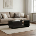 vidaXL Salontafel Hoogglans Wit 95 x 50,5 x 35 cm Bewerkt hout
