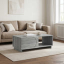 vidaXL Salontafel Hoogglans Wit 95 x 50,5 x 35 cm Bewerkt hout