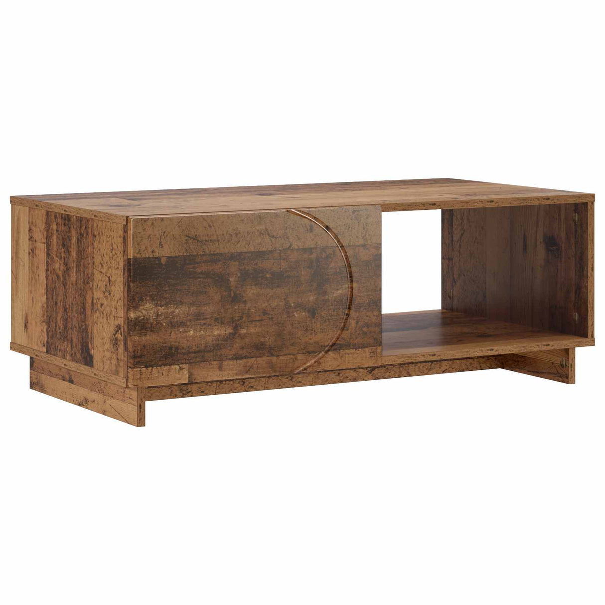 vidaXL Salontafel Hoogglans Wit 95 x 50,5 x 35 cm Bewerkt hout