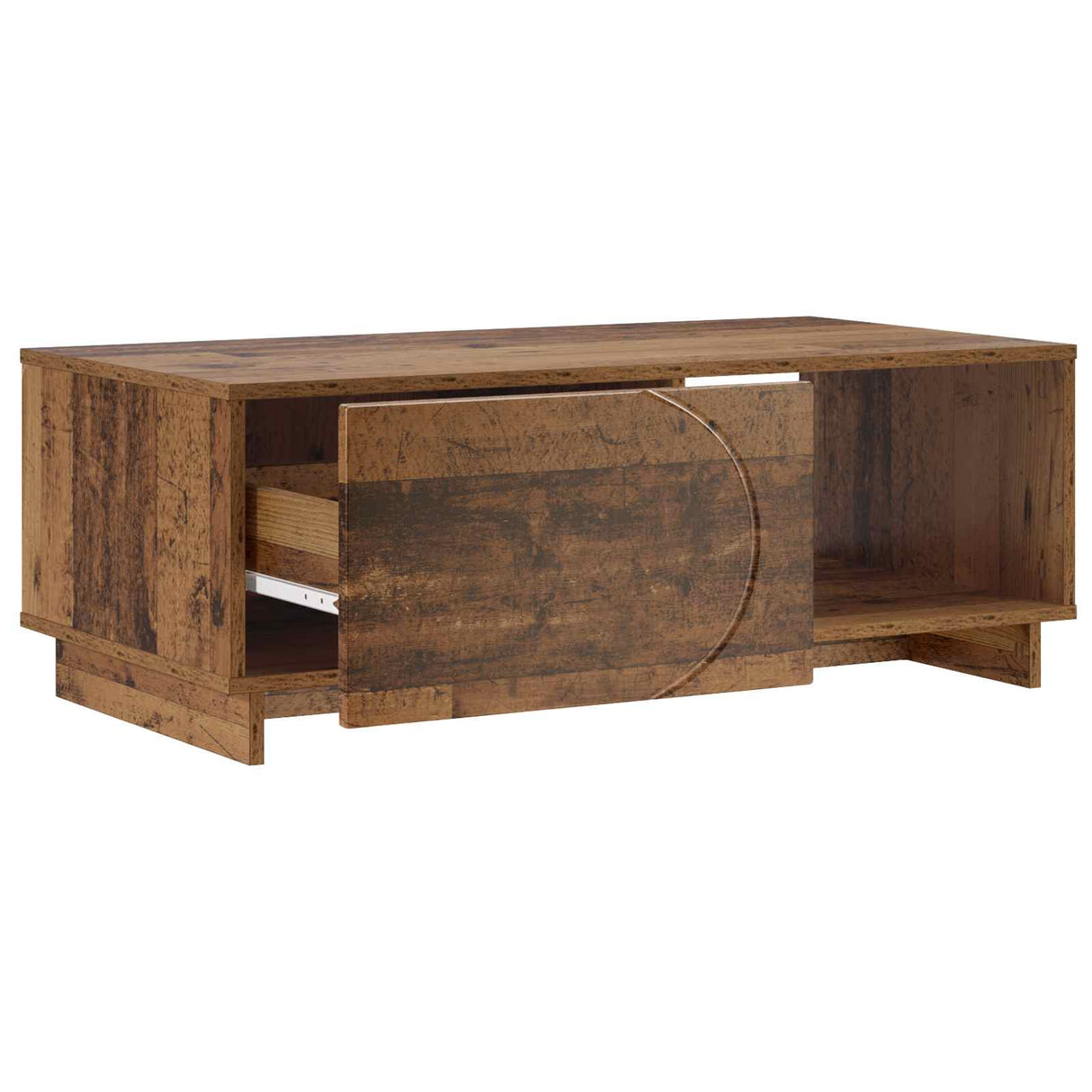 vidaXL Salontafel Hoogglans Wit 95 x 50,5 x 35 cm Bewerkt hout