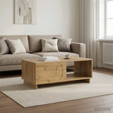 vidaXL Salontafel Hoogglans Wit 95 x 50,5 x 35 cm Bewerkt hout