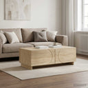 vidaXL Salontafel Gerookt eiken 102 x 50,5 x 35 cm Bewerkt hout