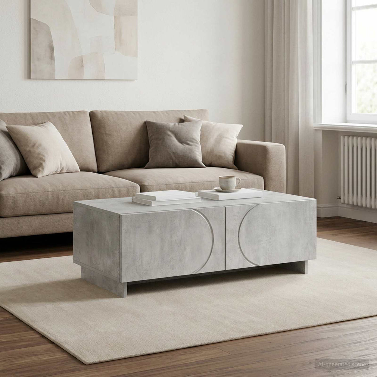 vidaXL Salontafel Gerookt eiken 102 x 50,5 x 35 cm Bewerkt hout