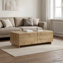 vidaXL Salontafel Gerookt eiken 102 x 50,5 x 35 cm Bewerkt hout