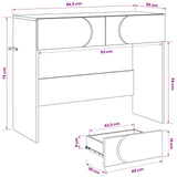 vidaXL Console Table Sonoma Oak 96.5x38x75 cm Engineered Wood