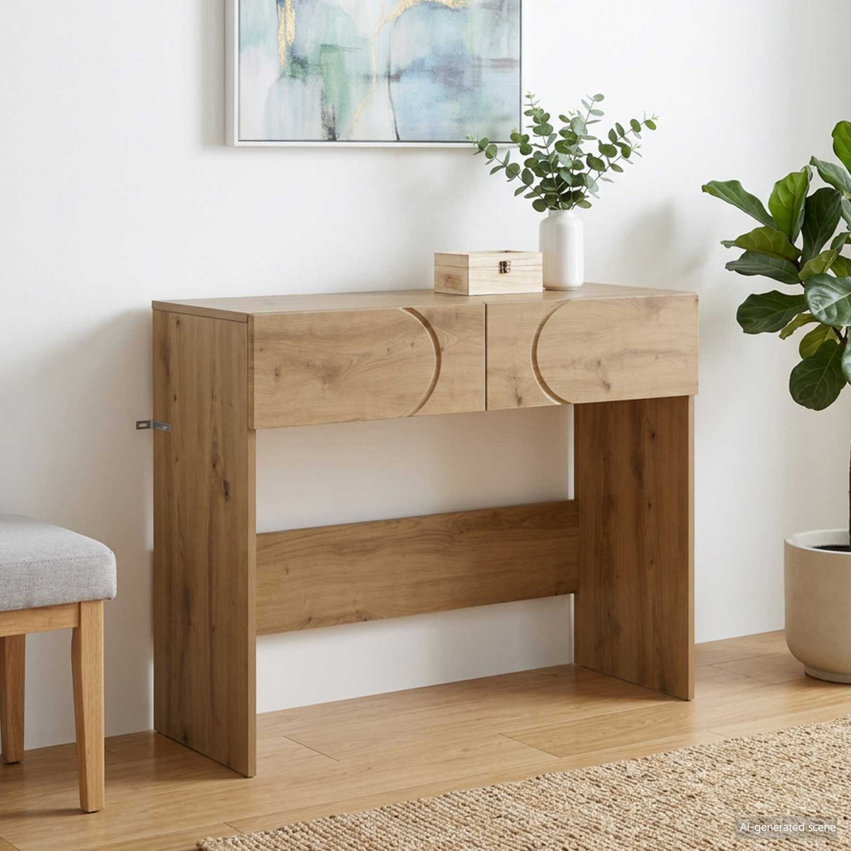 vidaXL Console Table Sonoma Oak 96.5x38x75 cm Engineered Wood