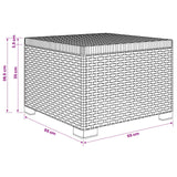 vidaXL Eén-zits Tuin Sofa Rieten Look PP Antraciet
