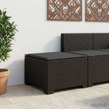 vidaXL Eén-zits Tuin Sofa Rieten Look PP Antraciet