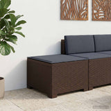 vidaXL Eén-zits Tuin Sofa Rieten Look PP Antraciet