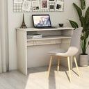 vidaXL Bureau 90x50x74 cm bewerkt hout wit