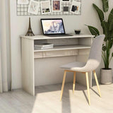 vidaXL Bureau 90x50x74 cm bewerkt hout wit