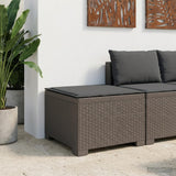 vidaXL Eén-zits Tuin Sofa Rieten Look PP Antraciet