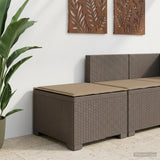 vidaXL Eén-zits Tuin Sofa Rieten Look PP Antraciet