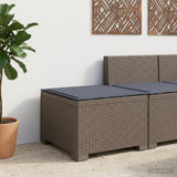 vidaXL Eén-zits Tuin Sofa Rieten Look PP Antraciet