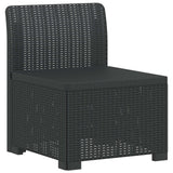 vidaXL Eén-zits Tuin Sofa Rieten Look PP Antraciet