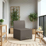 vidaXL Eén-zits Tuin Sofa Rieten Look PP Antraciet